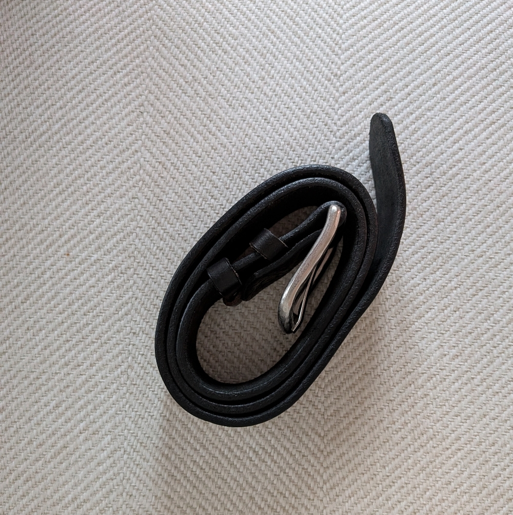 Thick Black Leather Belt